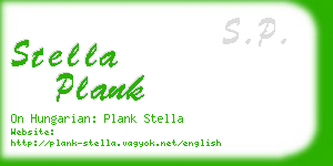 stella plank business card